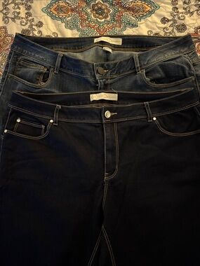 High-Rise Women’s Jeans — Dark Blue & Medium Blue, 2-Pack